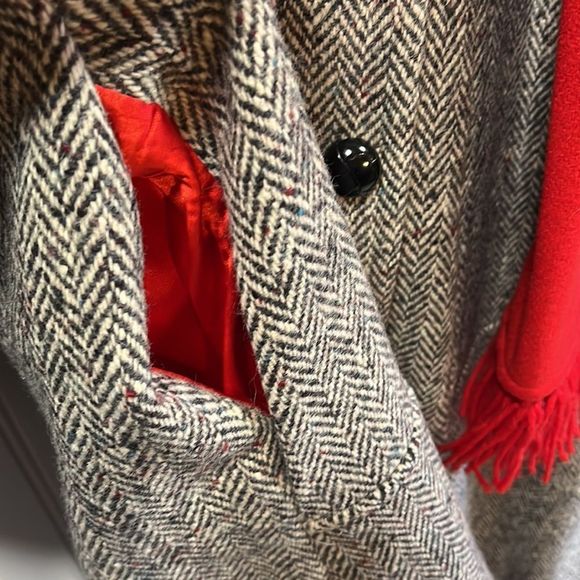 Vintage Montello wool trench coat with scarf - Picture 3 of 11